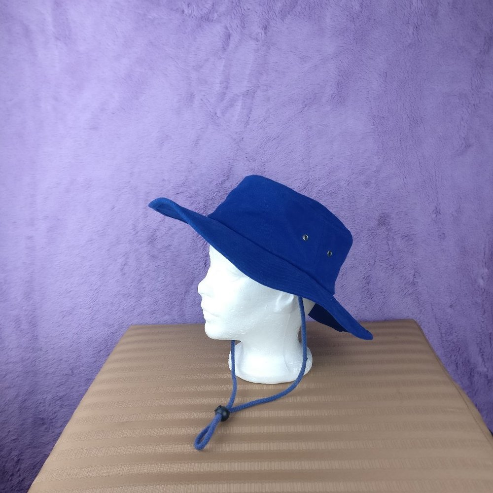Sun Hat Retro Cobalt Royal Blue Outdoor Fishing Hunting Traveller Bucket Hat
